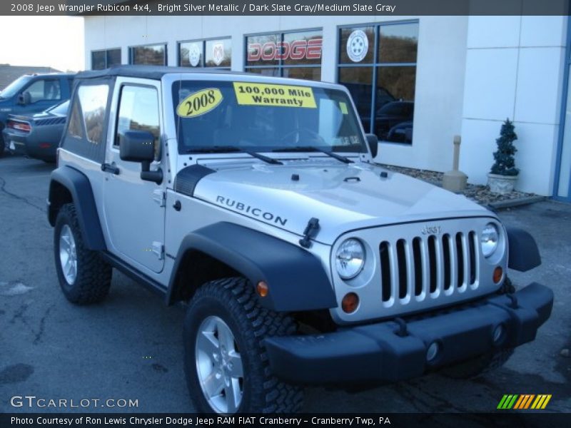 Bright Silver Metallic / Dark Slate Gray/Medium Slate Gray 2008 Jeep Wrangler Rubicon 4x4