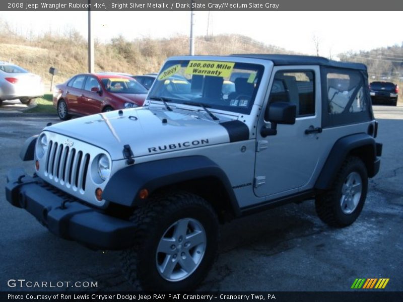 Bright Silver Metallic / Dark Slate Gray/Medium Slate Gray 2008 Jeep Wrangler Rubicon 4x4