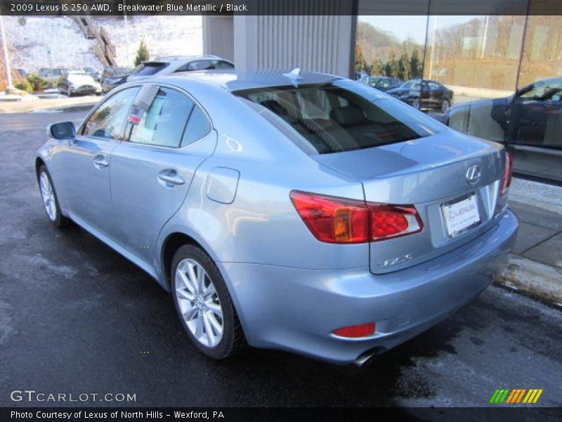 Breakwater Blue Metallic / Black 2009 Lexus IS 250 AWD