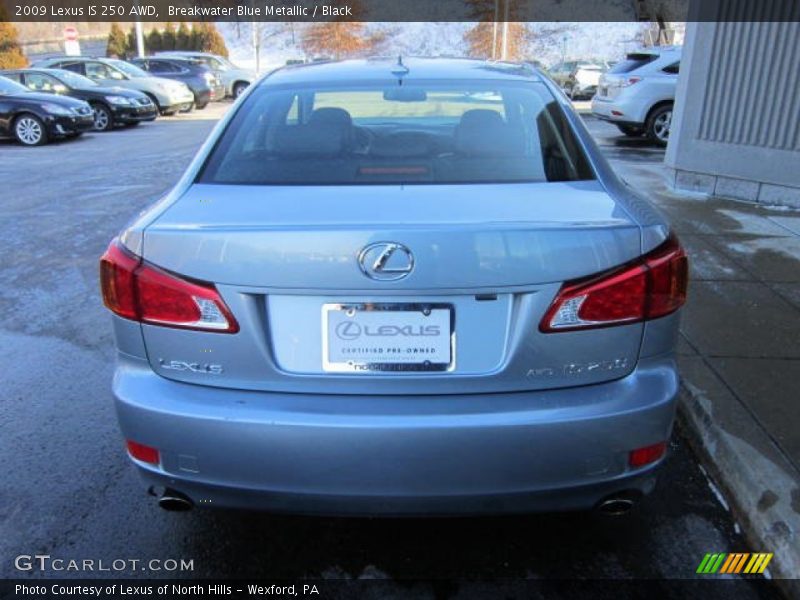 Breakwater Blue Metallic / Black 2009 Lexus IS 250 AWD