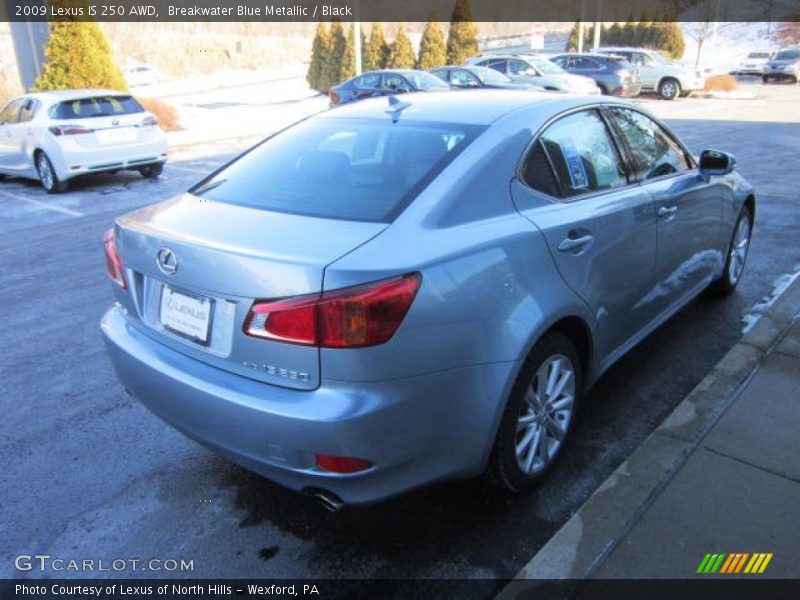 Breakwater Blue Metallic / Black 2009 Lexus IS 250 AWD