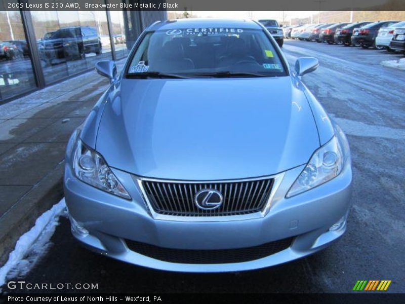 Breakwater Blue Metallic / Black 2009 Lexus IS 250 AWD