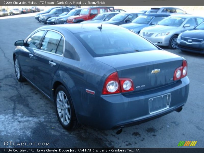 Dark Gray Metallic / Ebony/Brick 2009 Chevrolet Malibu LTZ Sedan