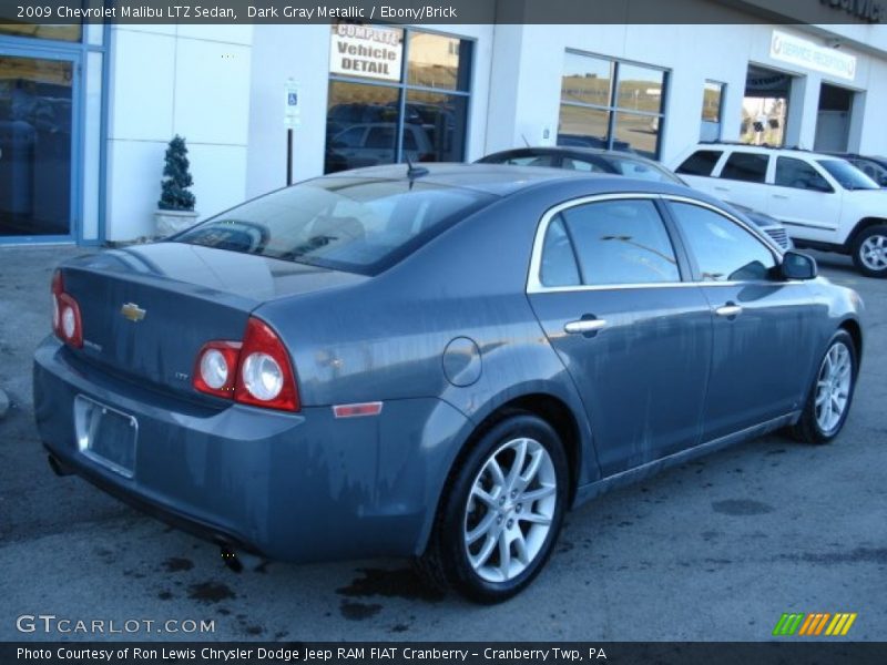 Dark Gray Metallic / Ebony/Brick 2009 Chevrolet Malibu LTZ Sedan