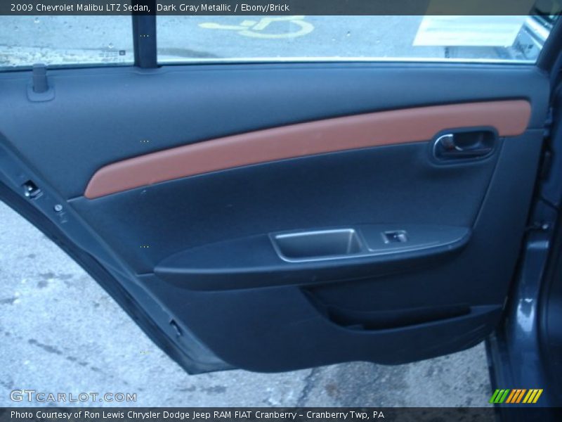 Dark Gray Metallic / Ebony/Brick 2009 Chevrolet Malibu LTZ Sedan