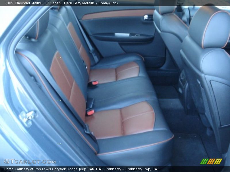 Dark Gray Metallic / Ebony/Brick 2009 Chevrolet Malibu LTZ Sedan