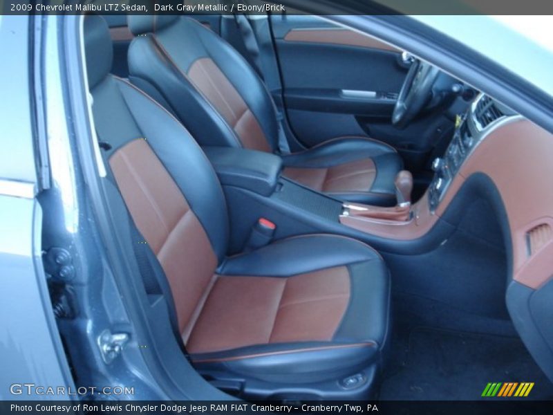 Dark Gray Metallic / Ebony/Brick 2009 Chevrolet Malibu LTZ Sedan