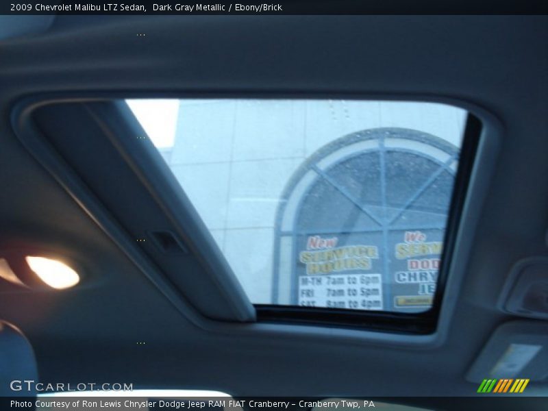 Dark Gray Metallic / Ebony/Brick 2009 Chevrolet Malibu LTZ Sedan