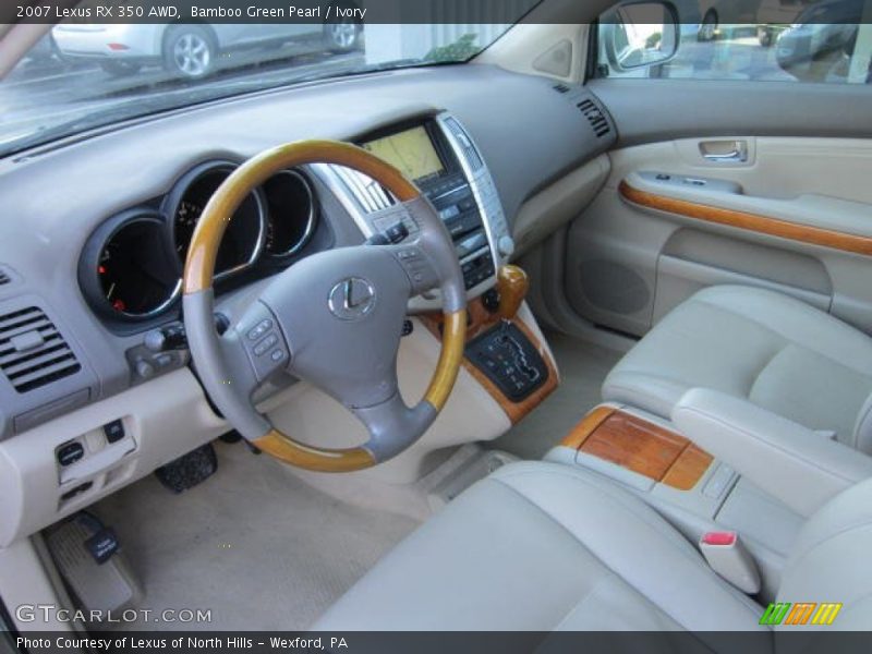 Bamboo Green Pearl / Ivory 2007 Lexus RX 350 AWD