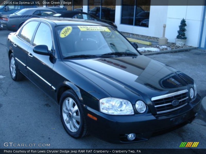 Olive Green / Beige 2006 Kia Optima LX V6