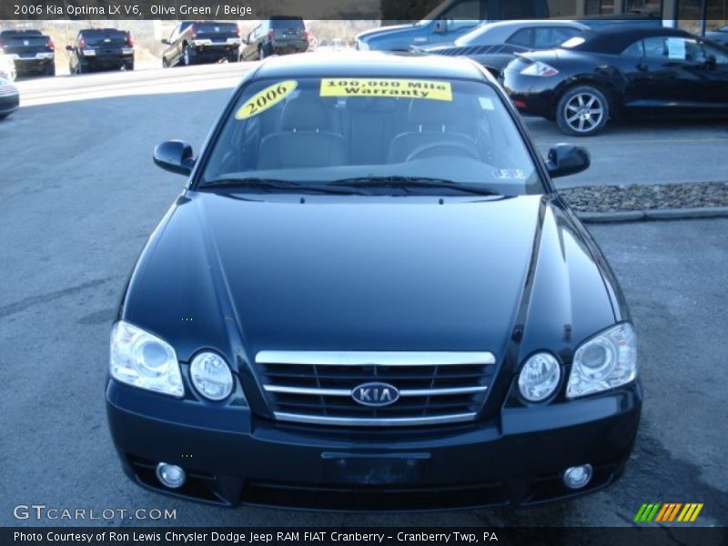 Olive Green / Beige 2006 Kia Optima LX V6