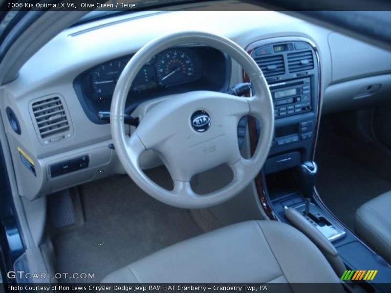 Olive Green / Beige 2006 Kia Optima LX V6