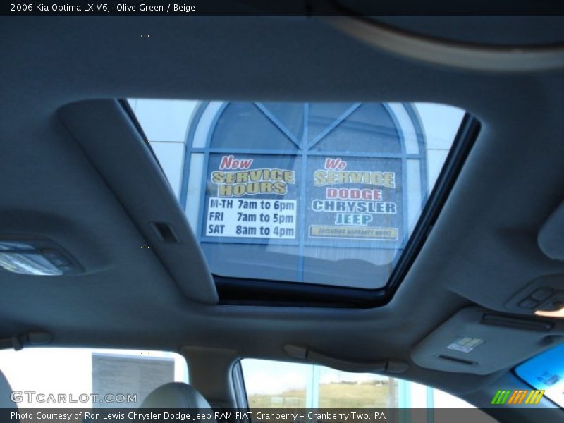 Olive Green / Beige 2006 Kia Optima LX V6