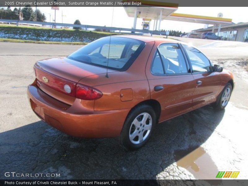 Sunburst Orange Metallic / Neutral Beige 2005 Chevrolet Cavalier LS Sedan