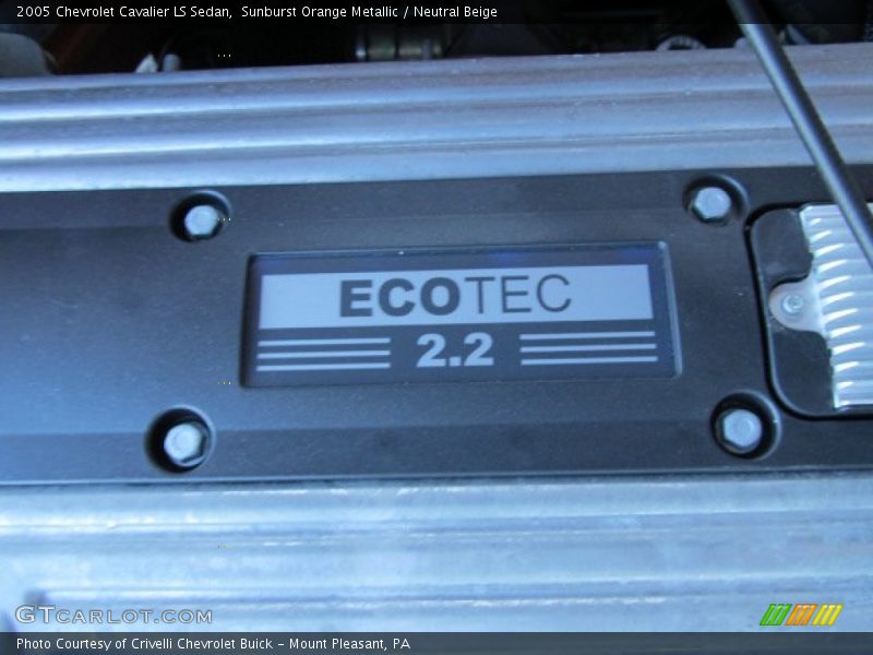  2005 Cavalier LS Sedan Engine - 2.2 Liter DOHC 16 Valve 4 Cylinder