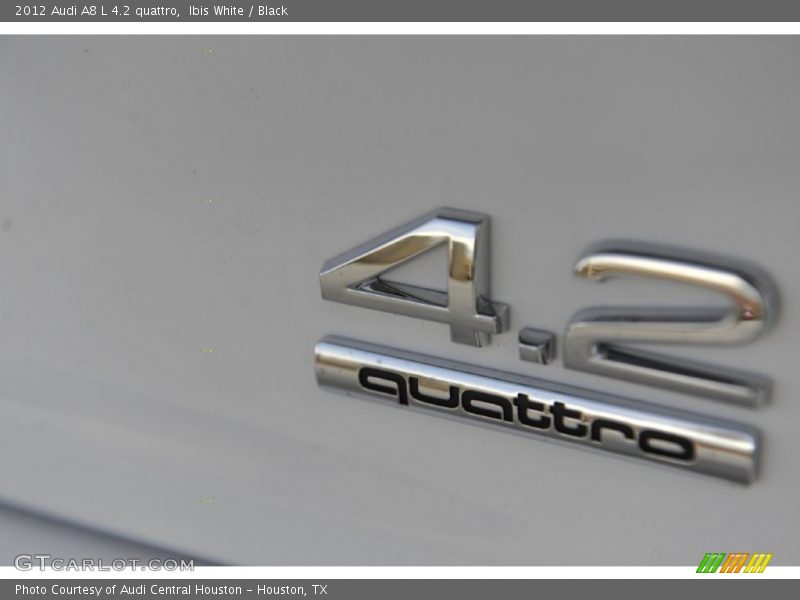 Ibis White / Black 2012 Audi A8 L 4.2 quattro