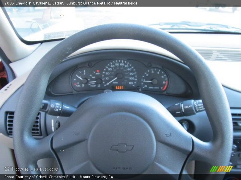 Sunburst Orange Metallic / Neutral Beige 2005 Chevrolet Cavalier LS Sedan
