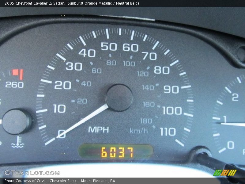 Sunburst Orange Metallic / Neutral Beige 2005 Chevrolet Cavalier LS Sedan