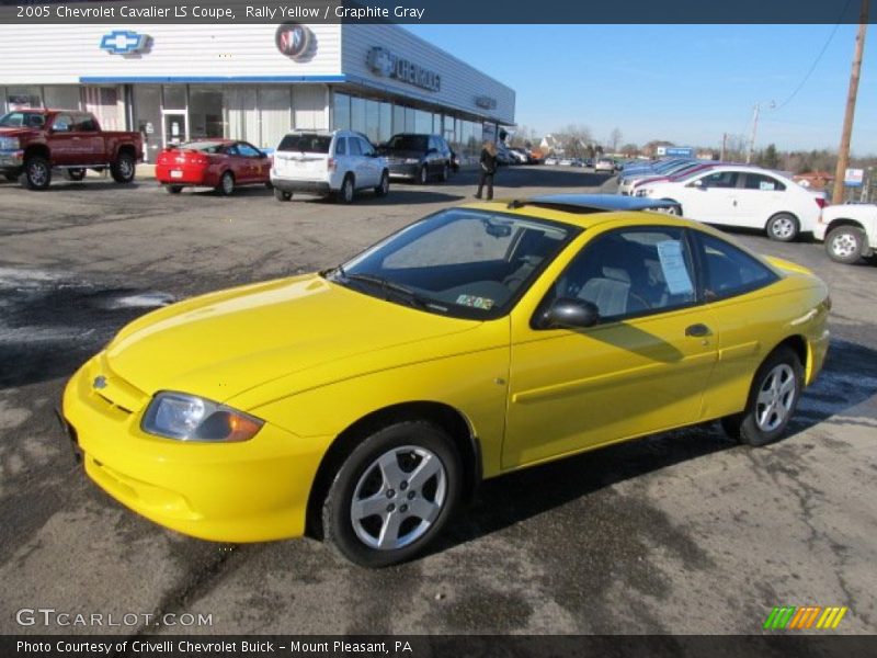 Rally Yellow / Graphite Gray 2005 Chevrolet Cavalier LS Coupe