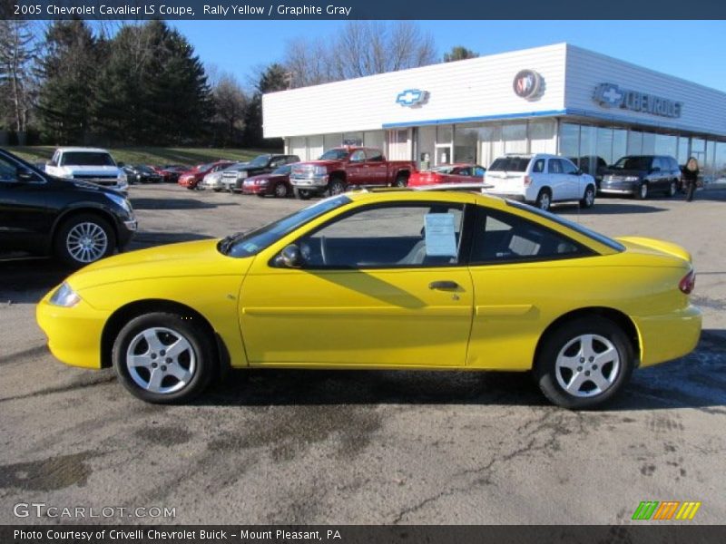 Rally Yellow / Graphite Gray 2005 Chevrolet Cavalier LS Coupe