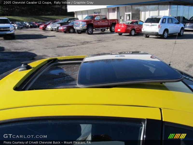 Rally Yellow / Graphite Gray 2005 Chevrolet Cavalier LS Coupe