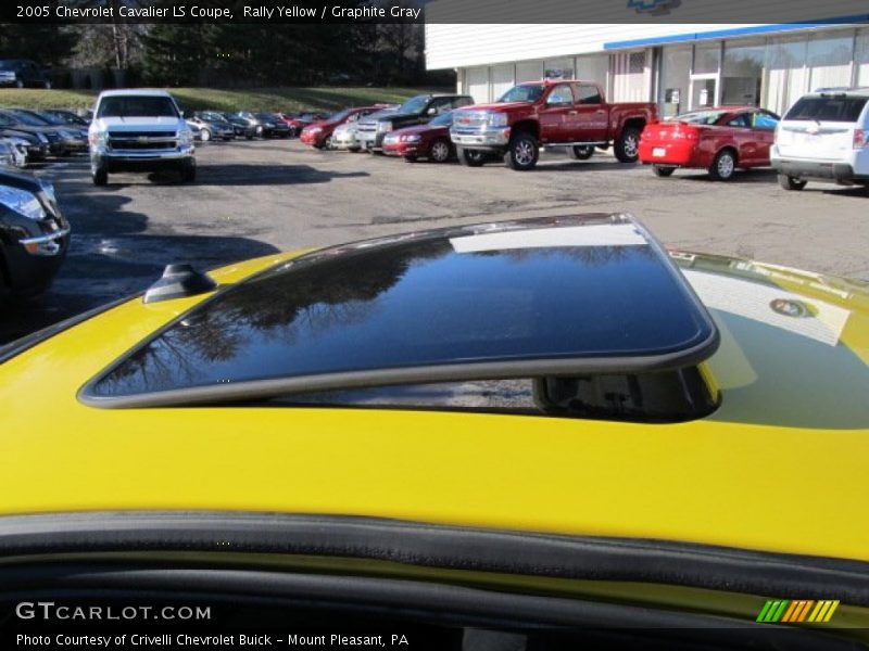 Rally Yellow / Graphite Gray 2005 Chevrolet Cavalier LS Coupe