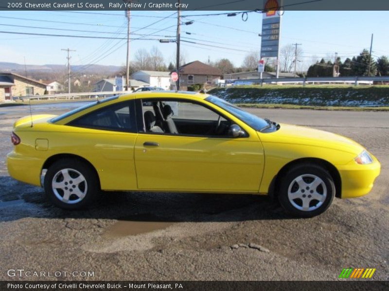 Rally Yellow / Graphite Gray 2005 Chevrolet Cavalier LS Coupe