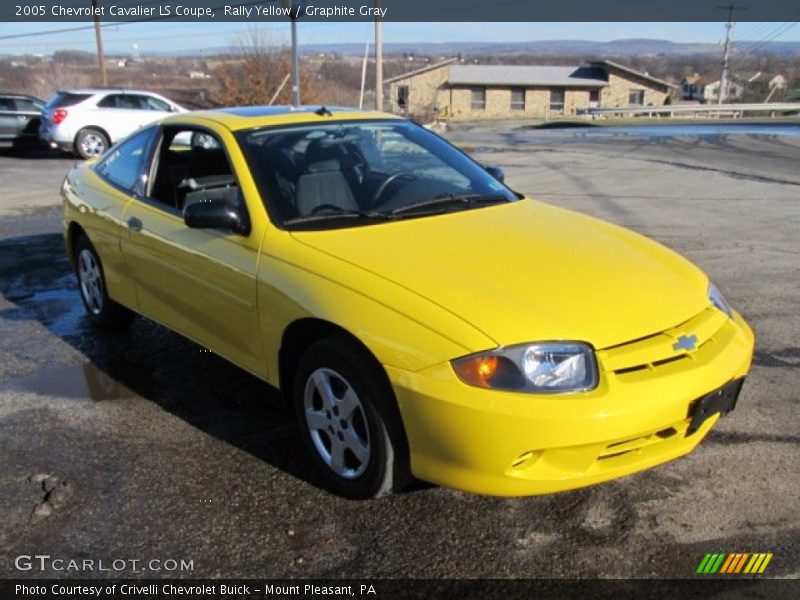 Rally Yellow / Graphite Gray 2005 Chevrolet Cavalier LS Coupe