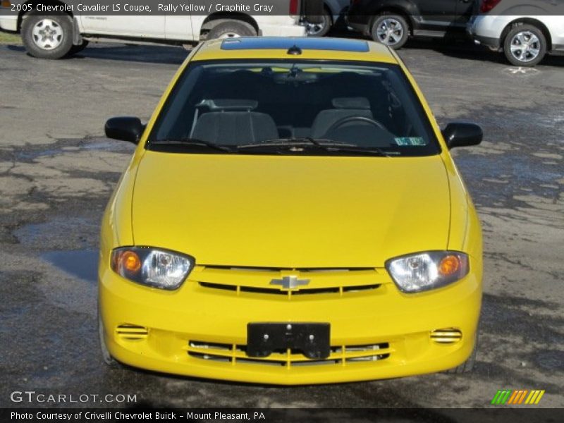 Rally Yellow / Graphite Gray 2005 Chevrolet Cavalier LS Coupe