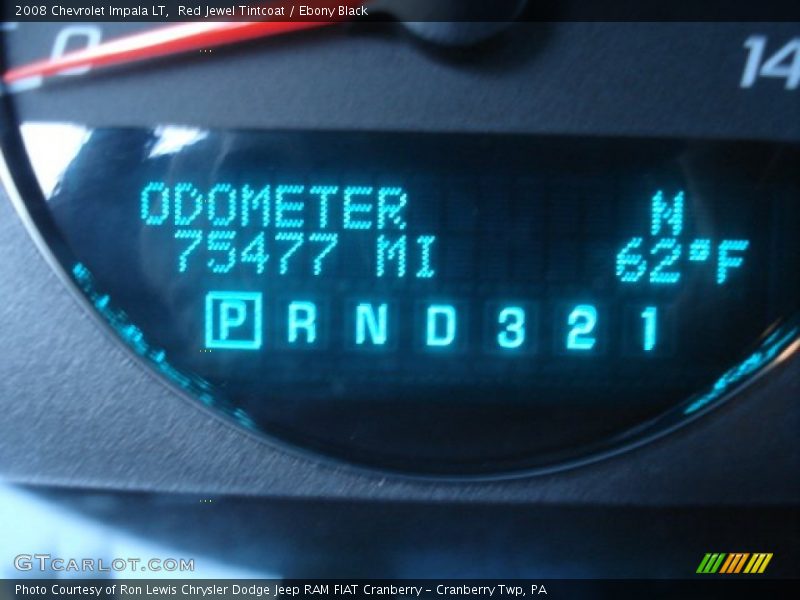 Red Jewel Tintcoat / Ebony Black 2008 Chevrolet Impala LT