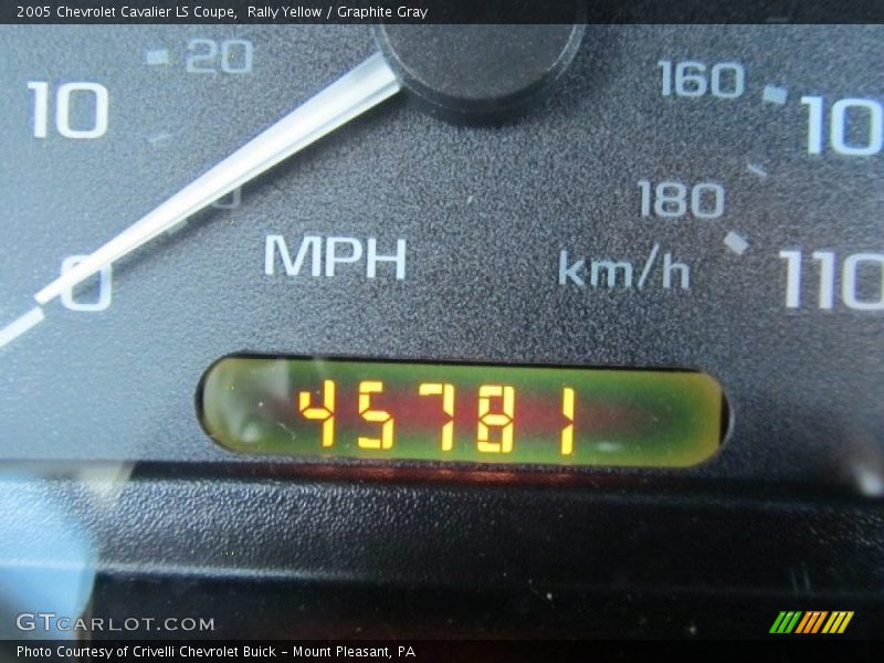 Rally Yellow / Graphite Gray 2005 Chevrolet Cavalier LS Coupe