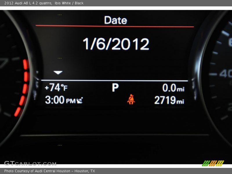 Ibis White / Black 2012 Audi A8 L 4.2 quattro