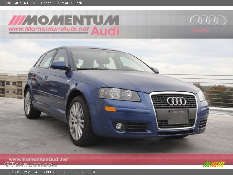 Ocean Blue Pearl / Black 2006 Audi A3 2.0T