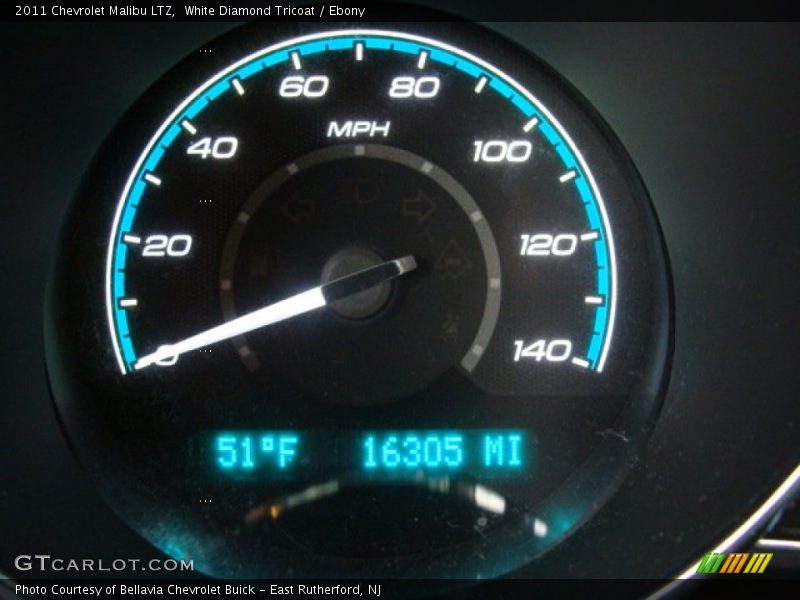 White Diamond Tricoat / Ebony 2011 Chevrolet Malibu LTZ
