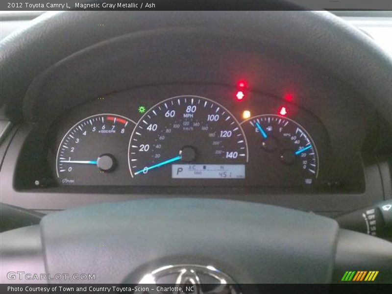 Magnetic Gray Metallic / Ash 2012 Toyota Camry L