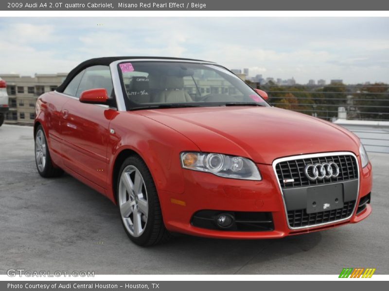 Misano Red Pearl Effect / Beige 2009 Audi A4 2.0T quattro Cabriolet
