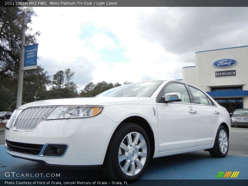 White Platinum Tri-Coat / Light Camel 2011 Lincoln MKZ FWD