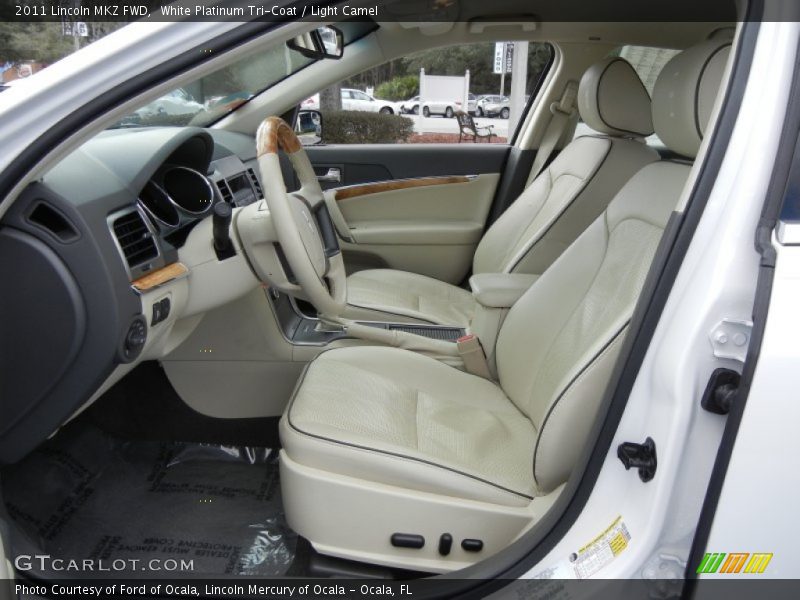White Platinum Tri-Coat / Light Camel 2011 Lincoln MKZ FWD