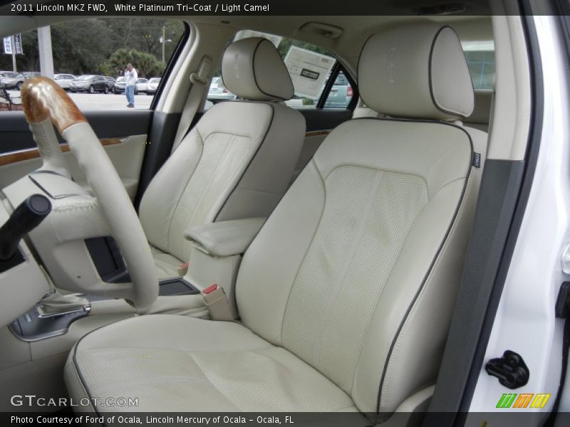 White Platinum Tri-Coat / Light Camel 2011 Lincoln MKZ FWD