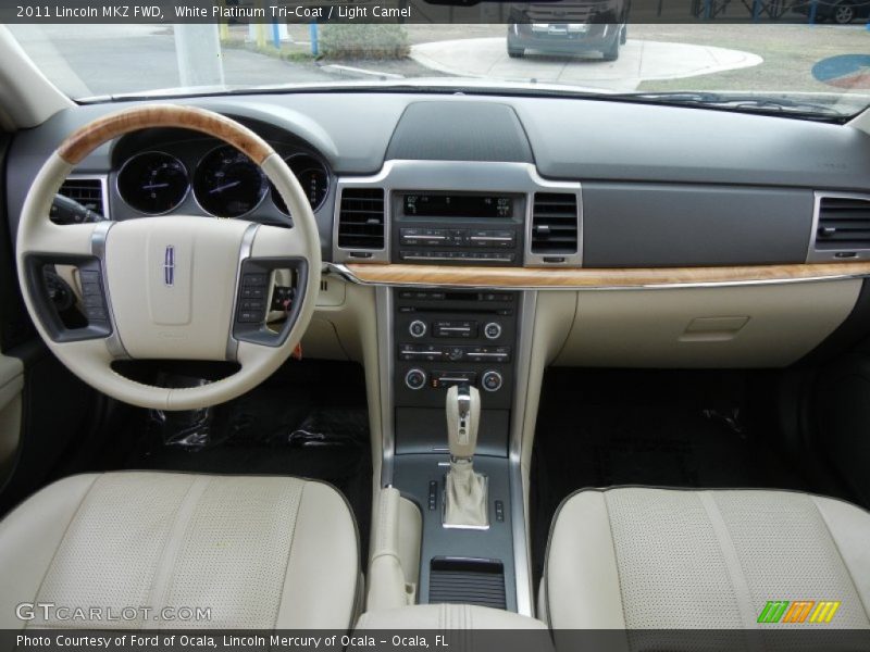 White Platinum Tri-Coat / Light Camel 2011 Lincoln MKZ FWD