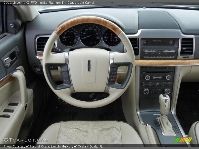 White Platinum Tri-Coat / Light Camel 2011 Lincoln MKZ FWD