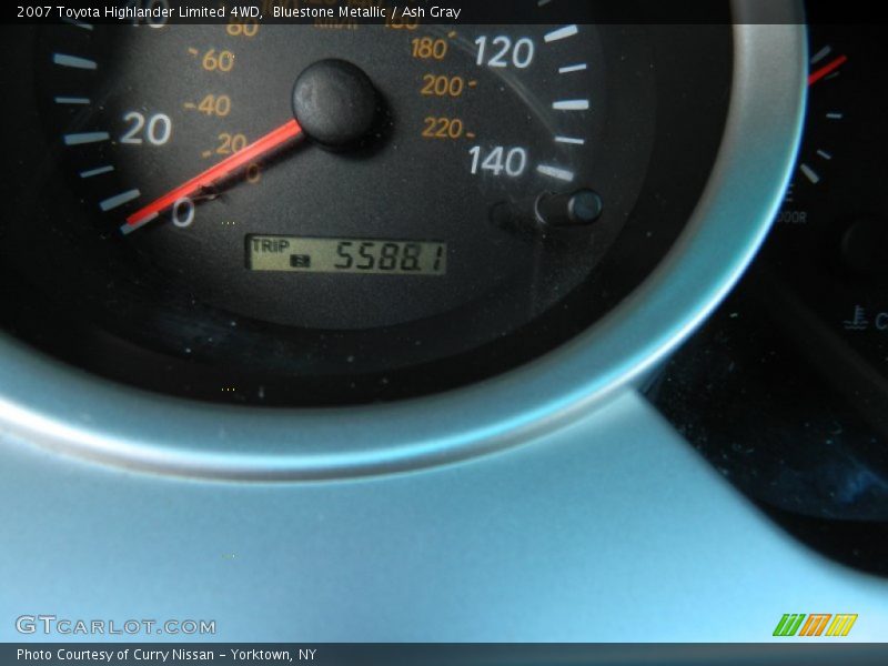 Bluestone Metallic / Ash Gray 2007 Toyota Highlander Limited 4WD