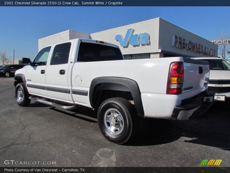 Summit White / Graphite 2002 Chevrolet Silverado 2500 LS Crew Cab