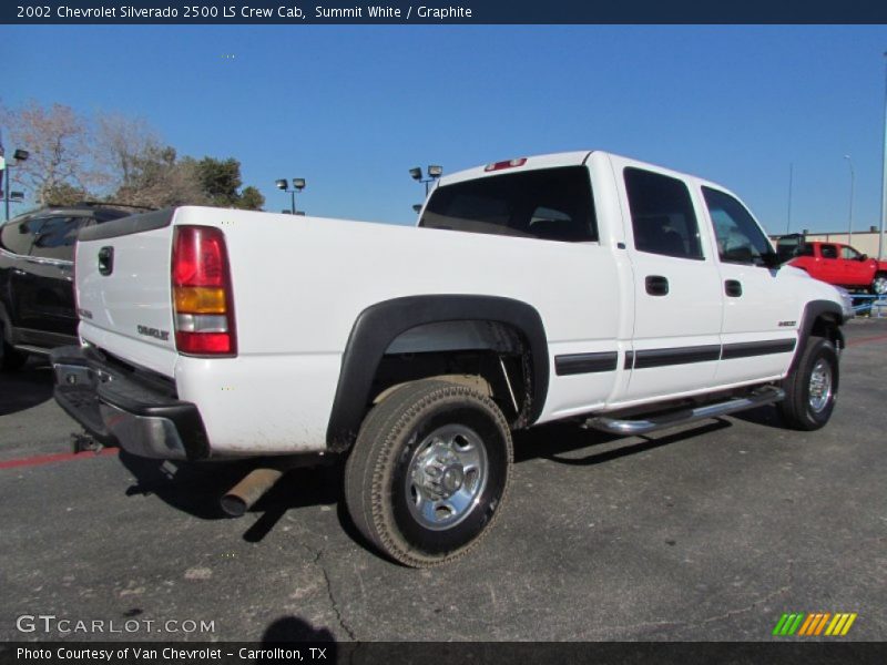 Summit White / Graphite 2002 Chevrolet Silverado 2500 LS Crew Cab