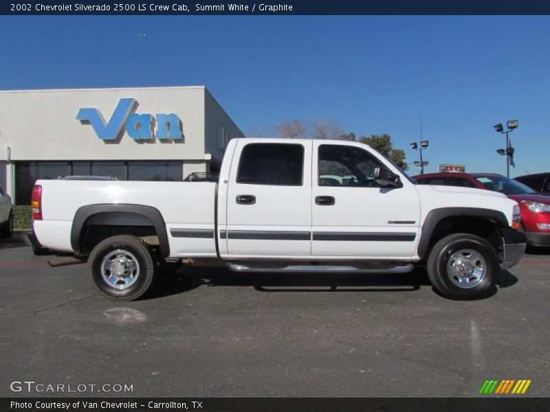 Summit White / Graphite 2002 Chevrolet Silverado 2500 LS Crew Cab