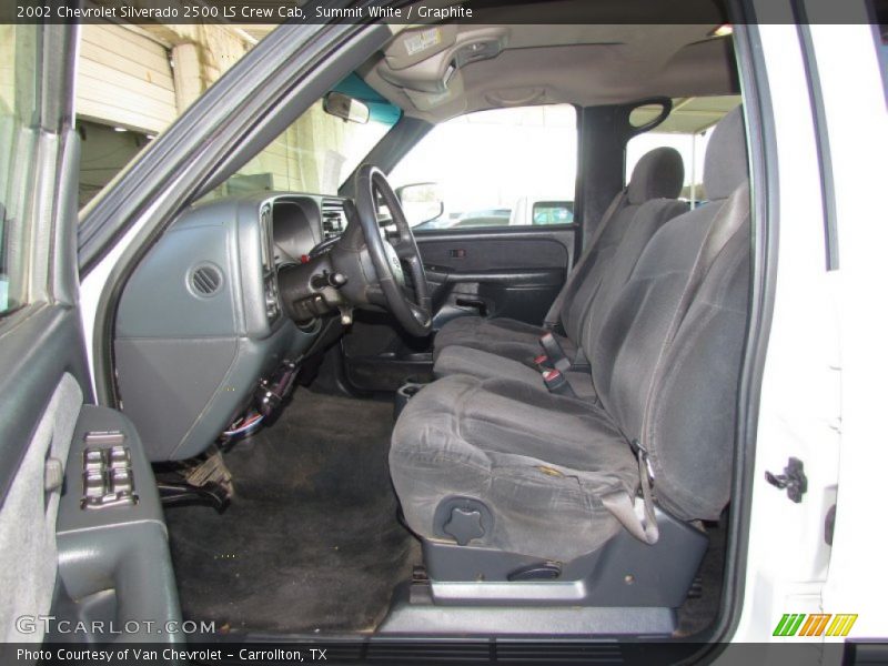 Summit White / Graphite 2002 Chevrolet Silverado 2500 LS Crew Cab