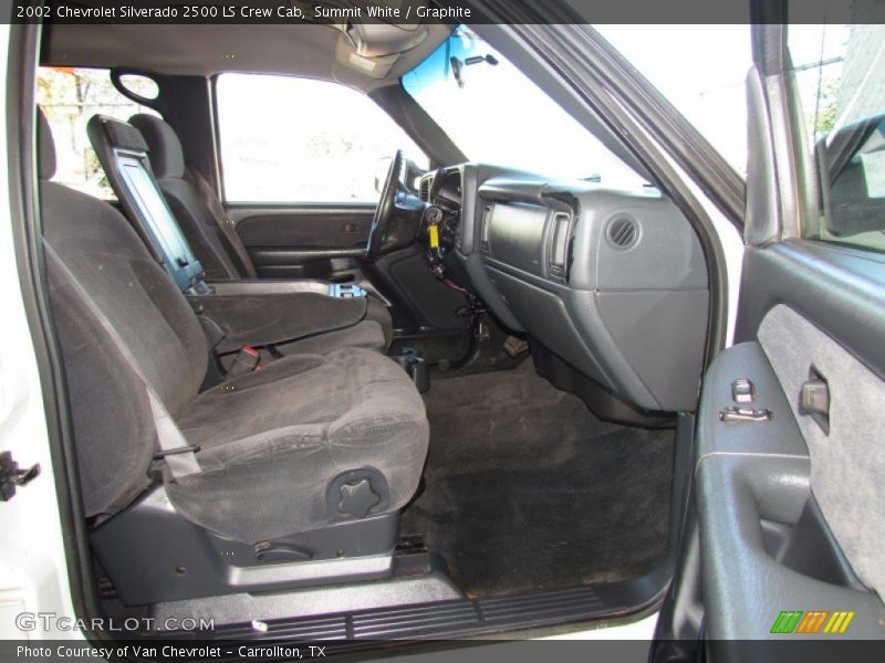 Summit White / Graphite 2002 Chevrolet Silverado 2500 LS Crew Cab