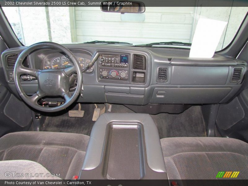 Summit White / Graphite 2002 Chevrolet Silverado 2500 LS Crew Cab