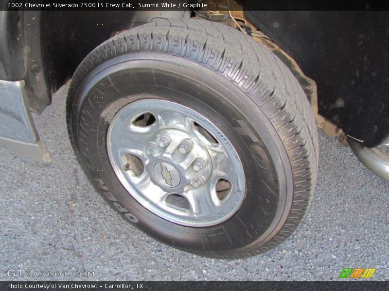 Summit White / Graphite 2002 Chevrolet Silverado 2500 LS Crew Cab