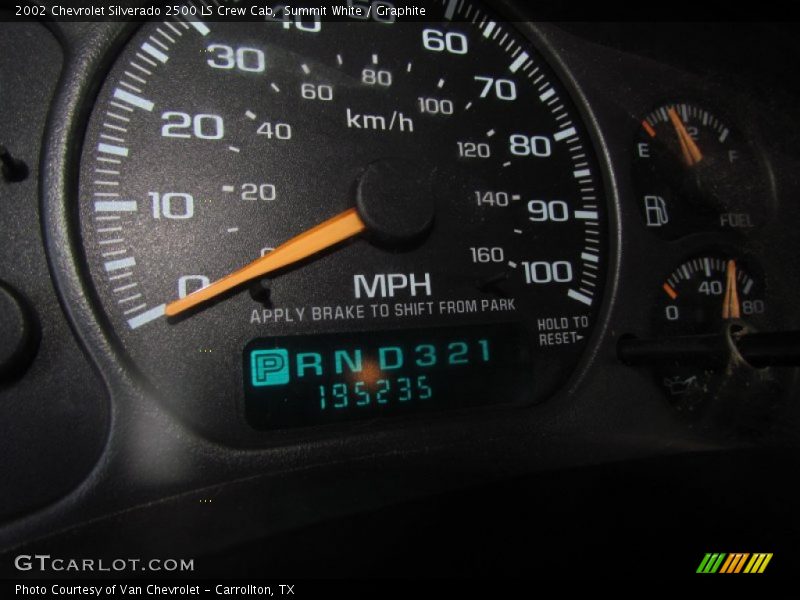 Summit White / Graphite 2002 Chevrolet Silverado 2500 LS Crew Cab